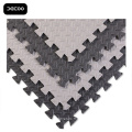 Top vente noir et gris feuilles motif Eva Puzzle Mat